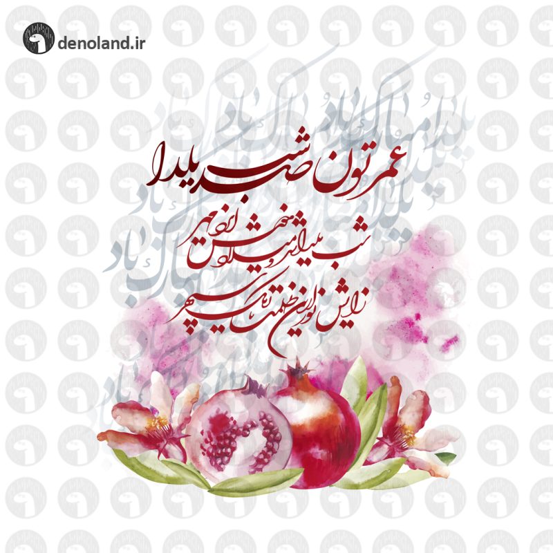 تیشرت سفید طرح شب یلدا 14