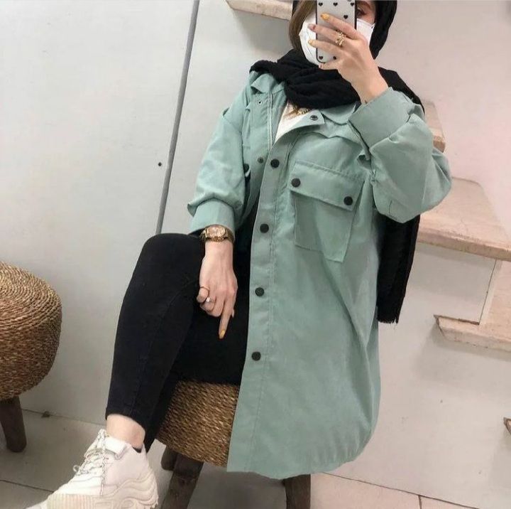 استایل دانشجویی دخترونه با مانتو صدری